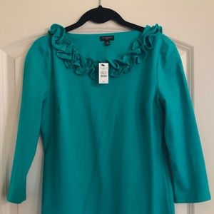 Small Petite Cotton Dress in Teal